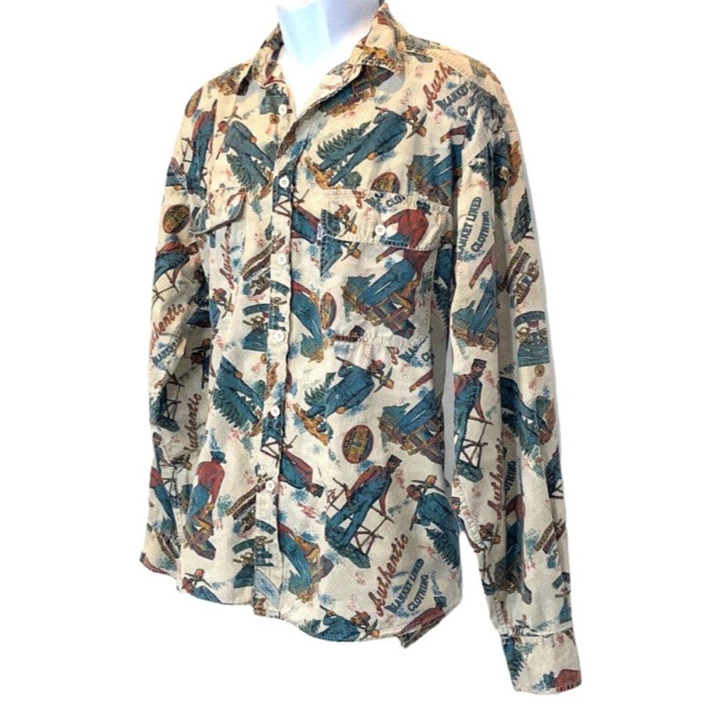 Vtg Levi's Men's Long Slv Forest Miner Working Button Down Shirt Large 80's?
